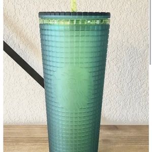 Starbucks Tumbler Insulated Cold Cup 24 Oz Blue Studded Gradient Blue Green